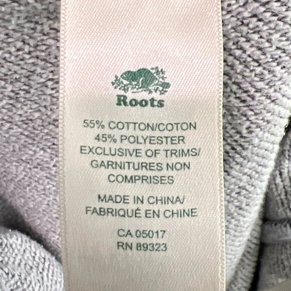 ROOTS Organic Heritage Logo Women's Jogger Sweatpants Gray Sz S - Picture 5 of 5